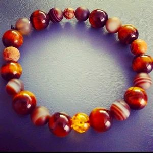 Mens/Womens Tigers Eye/Glass/Chrystal beads
